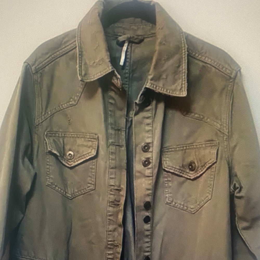 Free People Women’s Moonchild Military Style Debim Shacket Small